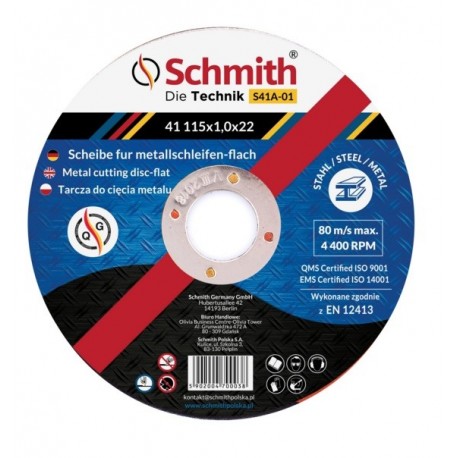 SCHMITH Tarcza Do Cięcia Metalu 350x3,5x32