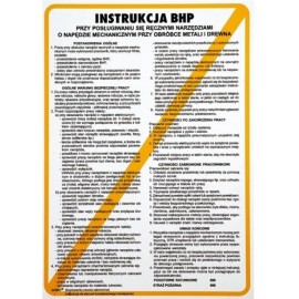 ANRO Znak Bezpieczeństwa „Instrukcja BHP”