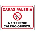ANRO Znak Bezpieczeństwa "Zakaz palenia na terenie całego obiektu"