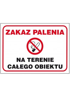 ANRO Znak Bezpieczeństwa "Zakaz palenia na terenie całego obiektu"
