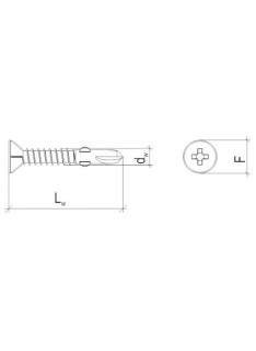 WKRĘT-MET Wkręt Samowiercący Drewno-Stal 4,8x45 Paczka